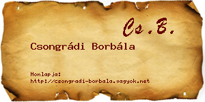 Csongrádi Borbála névjegykártya