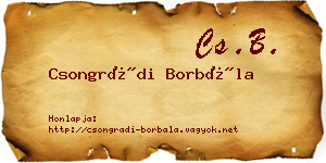 Csongrádi Borbála névjegykártya